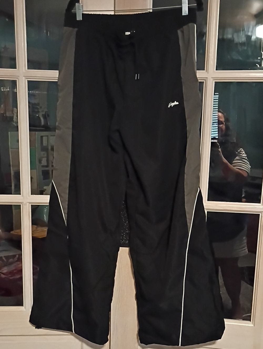 Los Angeles Apparel Black and Gray Men's Athletic Track Pants